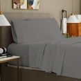 thumbnail image 6 of Color Sense Soft Finish Microfiber Percale Queen Bed Sheet Set – 4-Piece Lightweight, Wrinkle-Resistant, Quick-Dry, Charcoal Gray, 6 of 9