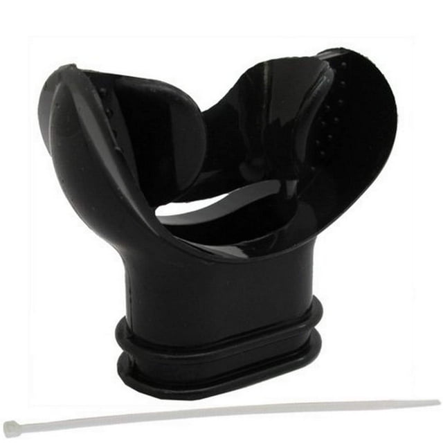 Scuba Choice Embout de Morsure en Silicone Noir pour Plongée sous-Marine avec Attache de Régulateur