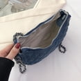 thumbnail image 2 of Bolso de mensajero para mujer, suave y duradero, con axila de vaquero para mujer (azul oscuro), 2 of 8