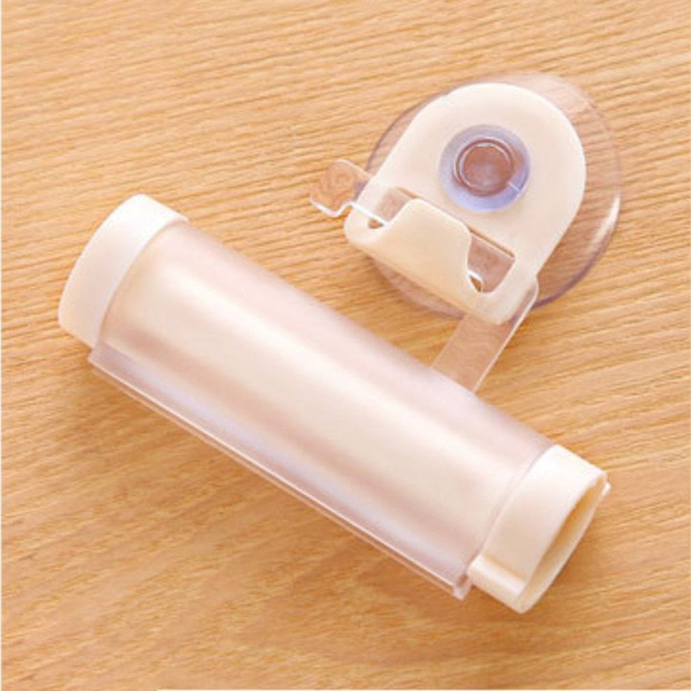 Easy Squeezer Toothpaste Roller Tube Rack Dispenser Rolling Holder Suction 