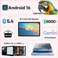 thumbnail image 3 of SHARECLOUD 10 inch Tablet with Keyboard, 16GB + 32GB/1TB Expand, 6000mAh, 1280*800 Display, WiFi 6, Android 16 Tablet for Kids Adults, 3 of 8