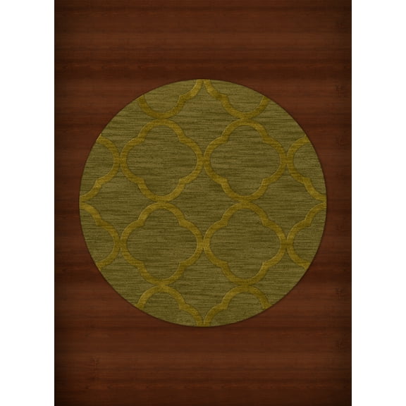 Dalyn Dover Area Rug DV8 Dv8 Avocado Quaterfoil Trellis 12' x 12' Round