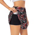 thumbnail image 3 of Lsque Red And Blue Cars Printed Women's Running Shorts with Liner Pockets,Elastic Quick Dry Workout Athletic Gym Yoga Shorts,Womens High Waist Shorts-Small, 3 of 9