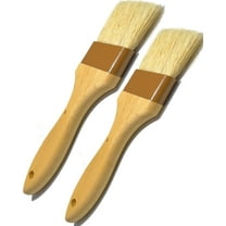 Pastry Brush-Basting Brush for Cooking,2 Pc Boar Bristles Food Brush for BBQ,Beech Wooden Handle Butter Brush for Baking/Spreading Marinade/Sauce/Oil/Egg/Kitchen Brushes for Cooking(1.5/2 inch)
