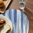 thumbnail image 3 of Blue Gray Round 15 Inch Placemats Set of 8, Modern Simple Abstract White Ombre Texture HeatResistant Non Slip Place Mats for Dining Table, Wipeable Braided Kitchen Table Mats for Housewarming, 3 of 9