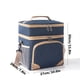 thumbnail image 3 of Bolsa térmica para el almuerzo para mujeres y hombres | Bolsa térmica a prueba de fugas con correa ajustable para el hombro | Lonchera de picnic con doble compartimento para el trabajo, la escuela o, 3 of 6