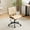 Khaki, variant on VINGLI Wide Curved Seat&Back Armless Home Office Chair,Ergoromic Adjustable-Height Desk Chair,Swivel&Tilting Function,Stylish Walnut Task Chair for Meeing Room,Dining Room,PU,Khaki