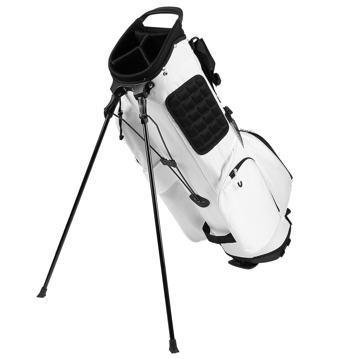PowerBilt Golf Dunes 4.5 Lightweight Dual Strap Stand Bag, White/Black -