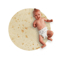 thumbnail image 1 of Cobija Manta Frazada Juana Gallo Redonda Para Bebé Diseño de Tortilla Burrito Ultra Suave, 1 of 5