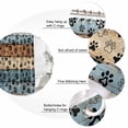 thumbnail image 3 of Blue Brown Bathroom Shower Curtains with 12 Hooks Polyester Waterproof Shower Curtain for Stalls and Bathtubs Rustic Farmhouse Dog Paw Vintage Decorative Bathroom Privacy Curtain 36x72 Inches, 3 of 8