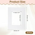 thumbnail image 2 of Uxcell 25Pcs Picture Mat 8"x10" Bevel Cut Frame Mattes for Display Art Measuring White, 2 of 7