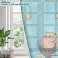 thumbnail image 4 of Yayeee Window Curtains Set of 2 for Living Room Light Filtering 63"x52", Cartoon Capybaras, 4 of 7