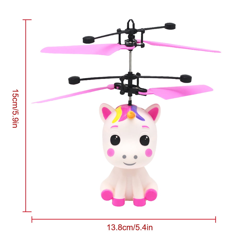 Details about   Flying Unicorn Toy with LED Light Hand Controlled Unicorn Helicopter Toy For Kid 