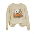 thumbnail image 4 of Fjofpr Sweatshirts for Women Graphic Halloween Sweatshirt for Women 2024 Women's Halloween Long-sleeved Crew Neck Pullover Printed Casual Fashion Top, 4 of 4