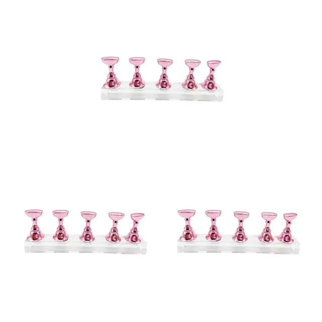 Jumpingount 6 piezas de soportes para práctica de uñas, pantalla antideslizante para entrenamiento de uñas, Base de cristal resistente al Type1 NO1