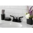 thumbnail image 2 of Kingston Brass KB600NML Restoration 4 in. Centerset Bathroom Faucet, Matte Black, 2 of 5