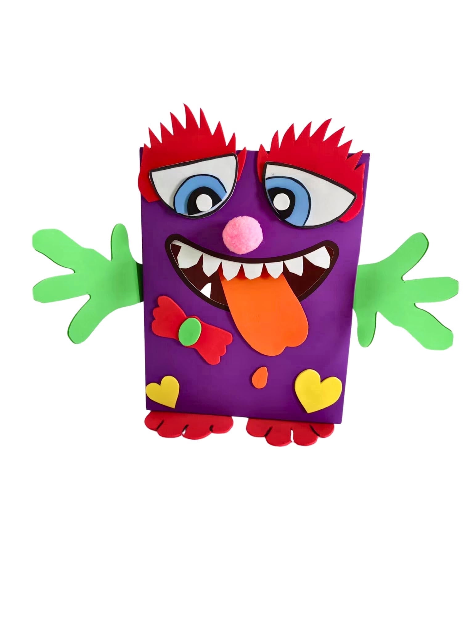 4E’s Novelty DIY Monster Valentine Card Box Craft Kit, Classroom Mailbox Activity for Kids