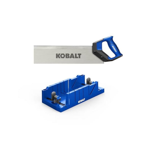 Kobalt with Miter Box 14-in Fine Finish Cut Back Saw