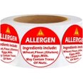 thumbnail image 1 of Red Allergen Warning Stickers Labels, 1.5 Inch Allergy Sticker for Cake,Grocery Stores, Restaurants, Food Trucks, delis,Fast Food, Medical, Food Service (500Pcs), 1 of 6
