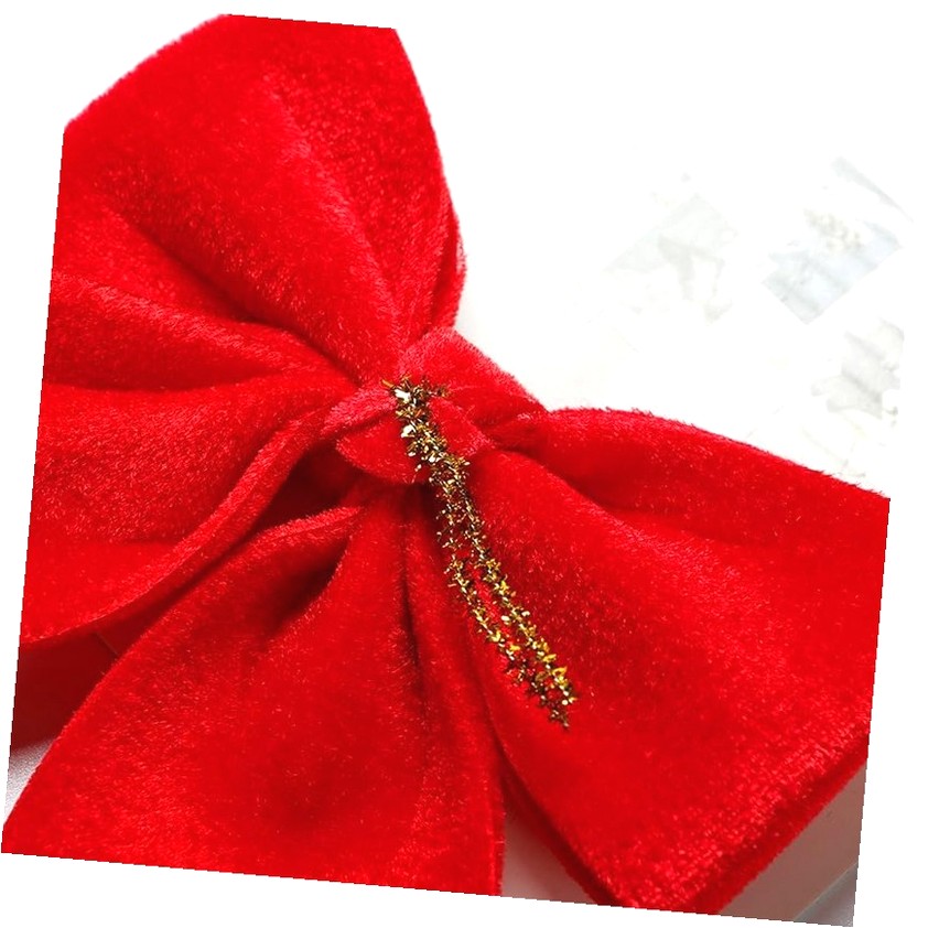 Fuliko Red Velvet Bow Topper Christmas Bow 12 Inch for Wreaths, Doors and Decor (2 Pack, 12 Inch)
