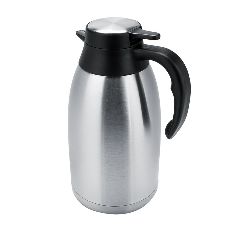 Airpot Thermal Coffee Carafe Dispenser Thermos Urn Stainless Steel Bottle  with Pump Insulated for Hot/Cold Drinks 1.6/1.9/2.5/3L