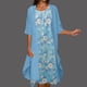thumbnail image 1 of WILLBEST Vestidos Largos Casuales para Mujer, Vestido Informal Bordado para Mujer, Vestido de Manga Redonda con Cuello Redondo, Cárdigan de Gasa con Chal de Media Manga, Vestido de Dos Piezas Grande​​, 1 of 3