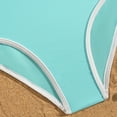 thumbnail image 6 of Girls Modest Swimsuit Summer One Piece Swimsuits Color Block Bathing Suit Contrast Trim Wide Straps Swimwear For Teens Girls, 7-14 Years, 6 of 8