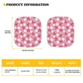 thumbnail image 3 of FOR U DESIGNS Strawberry Daisy Car Sun Shade Set of 2 UV Ray Sun Visor Pink Windshield Shades for Automative SUV Truck Van Keep Vehicle Cool Interior Accessories, 3 of 5