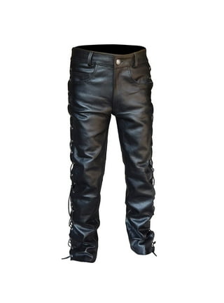 Eimee Handmade Black Leather Pants for Men Real Leather Leggings for Men  TRIS (26) at  Men's Clothing store
