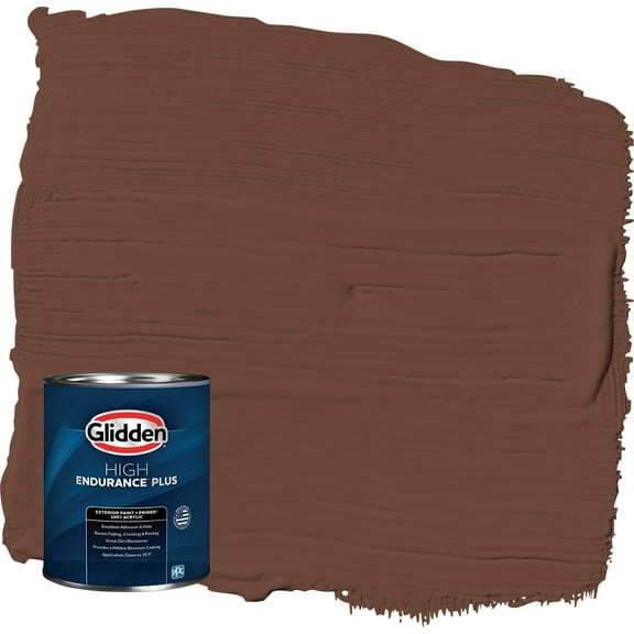 Glidden HEP Bird House Brown / Brown Satin Exterior Paint with Primer, 1 Quart