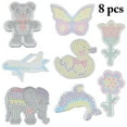 thumbnail image 2 of Planche de 8 Perles à Fusible en Plastique Transparent, Panneau Perforé de Perles à Fusible avec Cartes Colorées, 2 of 10