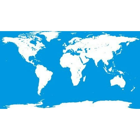 Acrylic Face Mounted Prints Conversations Blank World Map