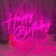 thumbnail image 2 of Letrero de neón de feliz cumpleaños para decoración de pared, 17 x 12 pulgadas, letrero de luz LED rosa, decoración artística, letrero de luz de neón de feliz cumpleaños para todas las fiestas de, 2 of 4