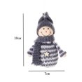 thumbnail image 6 of kiskick Cute Christmas Tree Pendant - with Hat Scarf Striped Clothing Gifts Smiling Face, Scene Layout Wardrobe Decor, Xmas Woolen Yarn Plush Doll Snowman Pendant Party Supplies, 6 of 8
