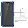 thumbnail image 3 of For Samsung Galaxy A35 5G Phone Case, with [Built-in Screen Protector] and Belt Clip Holster, eBizWare Shockproof Heavy Duty Protective Rugged Case Kickstand Cover for Galaxy A35 5G - Blue, 3 of 9