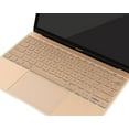 thumbnail image 2 of Mosiso Keyboard Cover for MacBook Pro 13 Inch 2017 & 2016 Release A1708 Without Touch Bar, MacBook 12 Inch A1534 Protective Skin, Gold, 2 of 4