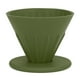 thumbnail image 1 of Gotero de café de silicona, soporte de filtro de café de cono reutilizable para viajes, senderismo, Camping, hogar, oficina, verde, 1 of 5