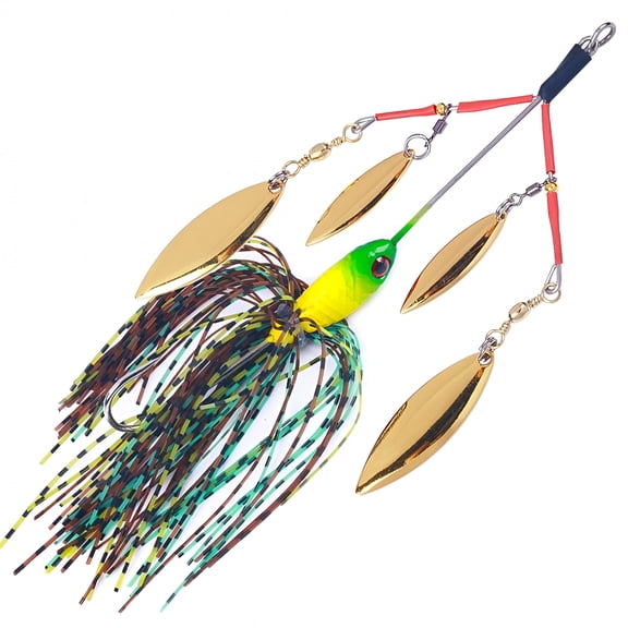 BESTSKY 2026 New Spinner Bait Fishing Lure Willow Bladed Spinnerbait Fishing Tackle for Bass