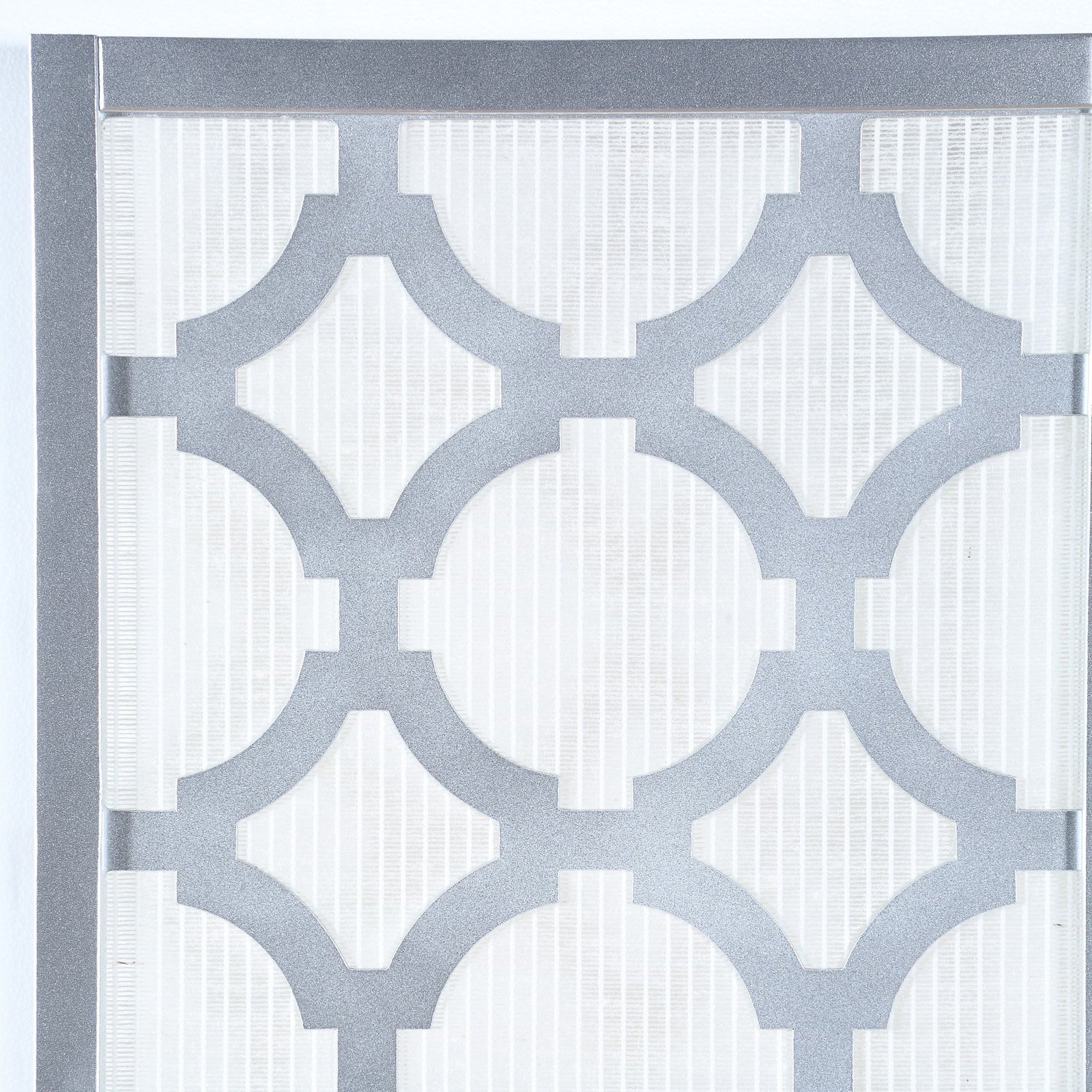 Roundhill Furniture Quarterfoil Infused Diamond Design 4 Panel Room Divider, 70" Tall, Gold