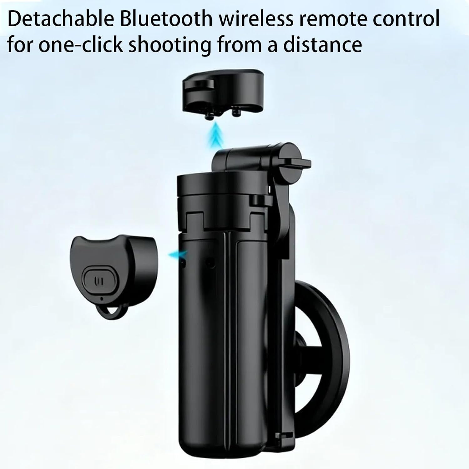 Magnetic Pocket Selfie Stick, Bluetooth Remote Compact Aluminum Tripod Stand for All Smartphones, 360° Rotation Multifunctional Phone Holder for Travel Vlogging & Mobile Photography