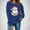 #315-Blue, variant on Craaazy Christmas Tops For Women Fashion Long Sleeve Crew Neck T-Shirt Christmas Printing Loose Blouse Pullover Sweatshirts Gifts