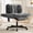 Grey, variant on Hforesty Cross Legged Office Chair, Inflatable Flip-up Back & Wide Seat, 5-Position Armrests & Footrest, Ergonomic Task Chair for Home Office, Dark Green