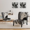 thumbnail image 3 of Designart "Black And White Minimalistic Painting" Upholstered Modern Accent Chair - Arm Chair, 3 of 5