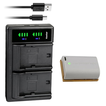 Kastar 1-Pack Battery and LTD2 USB Charger Compatible with Canon LP-E6 LP-E6N LP-E6NH Battery Canon LC-E6 LC-E6E Charger Canon BG-E6 BG-E9 BG-E11 BG-E13 BG-E14 BG-E16 BG-E20 BG-E21 BG-E22