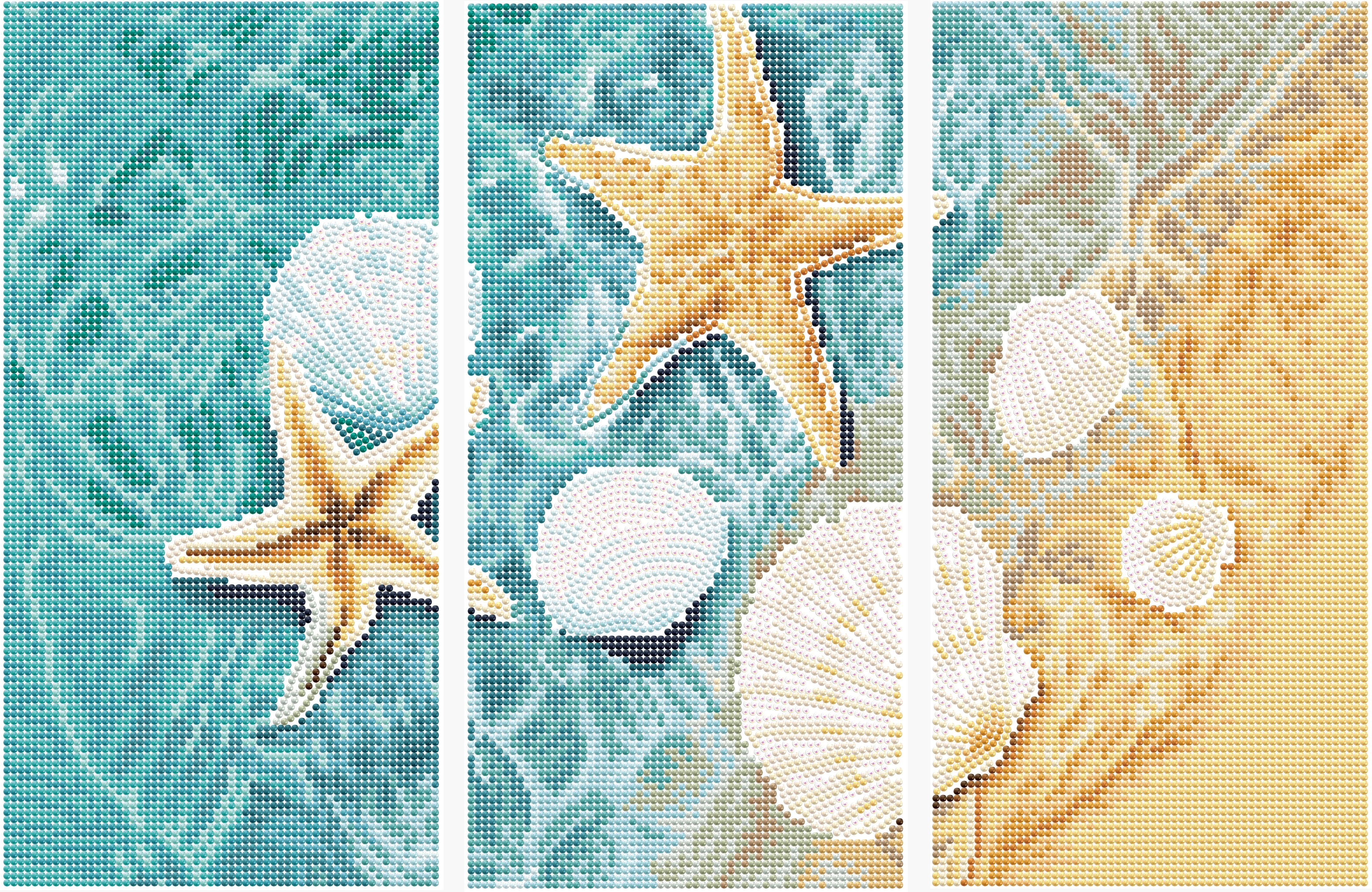 DIAMOND DOTZ® Crystal Shore Triptych Diamond Painting Kit