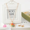 thumbnail image 5 of Xinyolin Enamel Turtle Pendant Chain Necklace Hook Earrings Women's Jewelry Set, 5 of 5