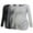 Black/Light Grey/White Stripe, variant on Long Sleeve Pregnancy Shirts Tops Maternity Clothes for Women 3-Pack