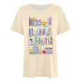 thumbnail image 5 of Trendfront Womens Bookshelf Graphic T Shirts Trendy Tee Pullover Everyday Outfits Oversize Drop Shoulder Crewneck Short Sleeve Loose Fit Tops, 5 of 5