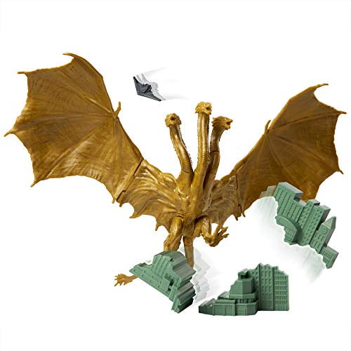 Godzilla Roi des Monstres: 6 "Roi Ghidorah Articulé Action Figure avec Argo Jet & Ville Destructible