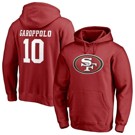 Jimmy Garoppolo San Francisco 49ers NFL Pro Line by Fanatics Branded Player Icon Name & Number Pullover Hoodie -